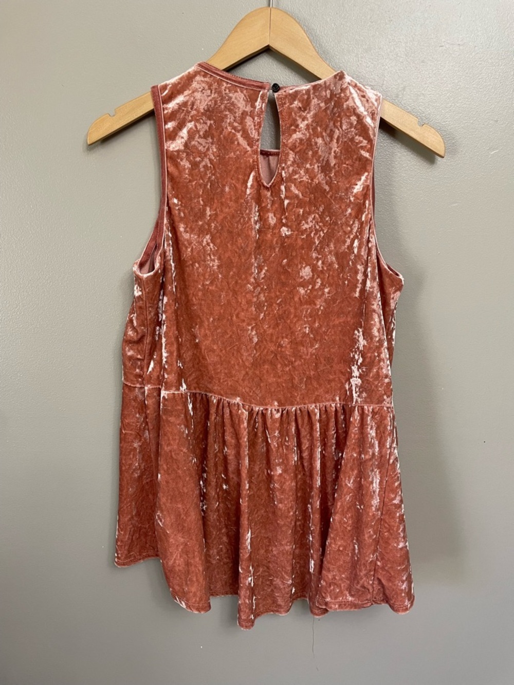Knox Rose women’s Medium crushed velvet top sleeveless boho whimsigoth festival